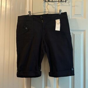 NWT CHARTER CLUB SHORTS BLACK SIZE 12